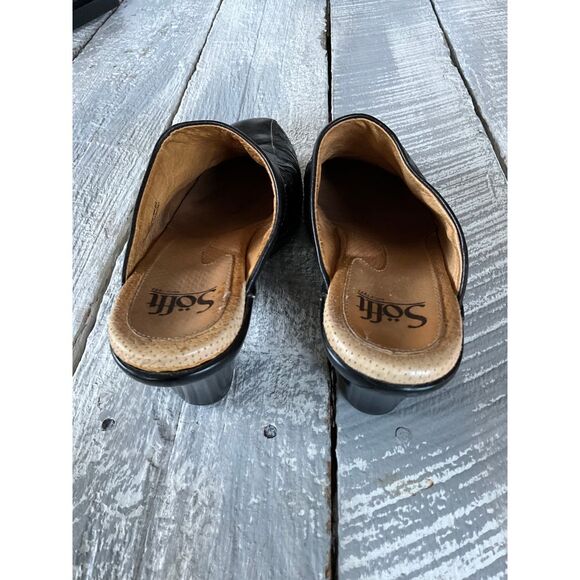Sofft 7.5M Black Leather Mules - Picture 5 of 7